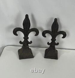 Antique Victorian Cast Iron Swing Arm Oil Lamp Wall Sconce Lot