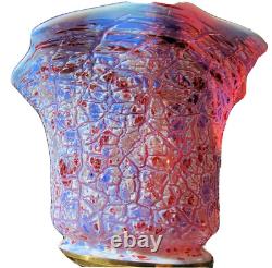 Antique Victorian Era Ruby Glass Oil Lamp, Converted Electric, Stunning Detail