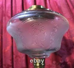 Antique Victorian Figural Maiden Kero / Oil Lamp