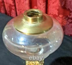 Antique Victorian Figural Maiden Kero / Oil Lamp