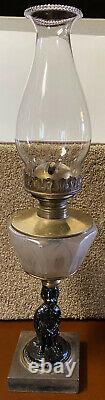 Antique Victorian Figural Oil Lamp Climax Burner