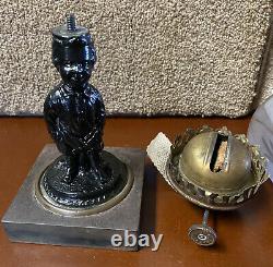 Antique Victorian Figural Oil Lamp Climax Burner