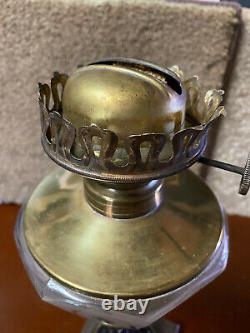 Antique Victorian Figural Oil Lamp Climax Burner