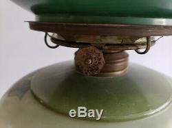 Antique Victorian Floral Gone With The Wind Banquet Parlor Oil Lamp Roses