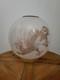 Antique Victorian Glass Dragon Ball Shade Globe GWTW Banquet Oil Kerosene Lamp