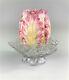 Antique Victorian Glass Fairy Lamp Candle Oil Night Light Shade Tulip Shade