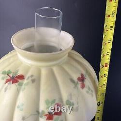 Antique Victorian Gone With The Wind Kerosene/Oil Parlor Lamp Fenton Glass 20