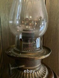 Antique Victorian Gone With The Wind Oil Lamp (gwtw Parlor Lamp) All Original