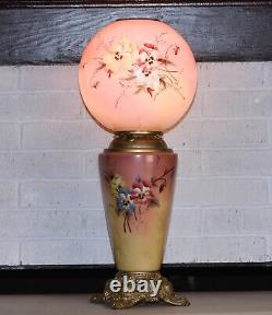 Antique/Victorian Gone w the Wind Hurricane Oil Lamp Converted/Electric Lamp
