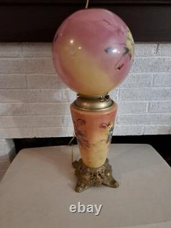 Antique/Victorian Gone w the Wind Hurricane Oil Lamp Converted/Electric Lamp
