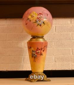 Antique/Victorian Gone w the Wind Hurricane Oil Lamp Converted/Electric Lamp