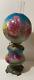 Antique Victorian Gwtw Oil Lamp Globe Hand Painted Roses