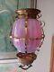 Antique Victorian Hall Fixture Glass Tiffany Competitor