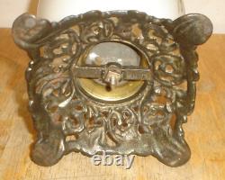 Antique Victorian Hand Painted GWTW Oil Lamp Font & Globe (No Burner or Chimney)