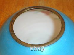 Antique Victorian Hand Painted GWTW Oil Lamp Font & Globe (No Burner or Chimney)