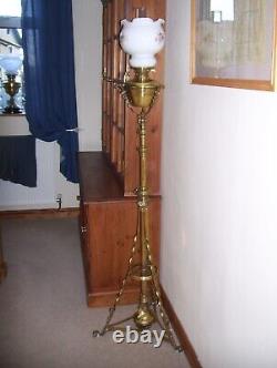 Antique Victorian Hinks Duplex Telescopic Standard Oil Lamp