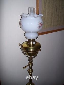 Antique Victorian Hinks Duplex Telescopic Standard Oil Lamp