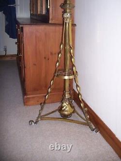 Antique Victorian Hinks Duplex Telescopic Standard Oil Lamp