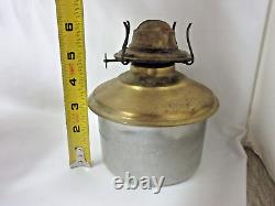 Antique Victorian Library Hanging Oil Lamp Embossed Grape Shade Drop In Oil Font