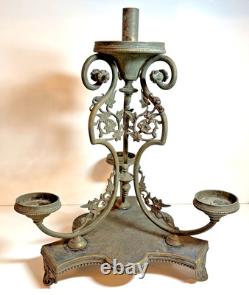 Antique Victorian Oil Lamp Base- Banquet- Marks 1867 Richardson Sheffield EPNS