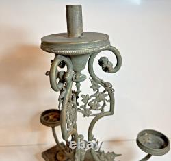 Antique Victorian Oil Lamp Base- Banquet- Marks 1867 Richardson Sheffield EPNS