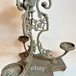 Antique Victorian Oil Lamp Base- Banquet- Marks 1867 Richardson Sheffield EPNS