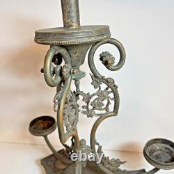 Antique Victorian Oil Lamp Base- Banquet- Marks 1867 Richardson Sheffield EPNS
