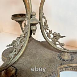 Antique Victorian Oil Lamp Base- Banquet- Marks 1867 Richardson Sheffield EPNS