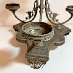 Antique Victorian Oil Lamp Base- Banquet- Marks 1867 Richardson Sheffield EPNS