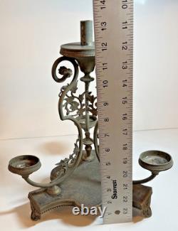 Antique Victorian Oil Lamp Base- Banquet- Marks 1867 Richardson Sheffield EPNS