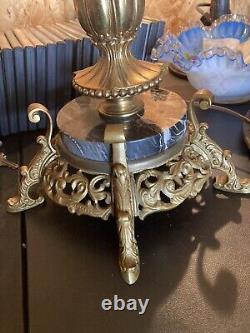 Antique Victorian P&a Parlor Banquet Oil Lamp Converted Elect