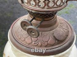 Antique Victorian Wallace & Sons Oil Lamp Glass Font Art Nouveau 19th C. Glass