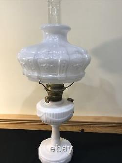 Antique Vintage Alacite Lincoln Drape Aladdin Oil Kerosene Matching Lamp Shade