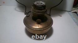 Antique Vintage Aladdin Model B Hanging Oil Lamp With Shade & Hanger