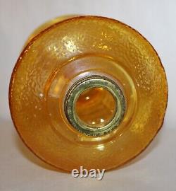 Antique Vintage Amber Yellow Gold Eagle Kerosene Oil Hurricane lamps