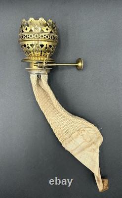 Antique/Vintage Canchester Brass Oil Burner. Pat Apd For. Hard To Find. Original