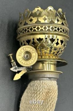 Antique/Vintage Canchester Brass Oil Burner. Pat Apd For. Hard To Find. Original
