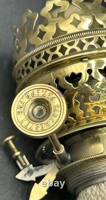 Antique/Vintage Canchester Brass Oil Burner. Pat Apd For. Hard To Find. Original