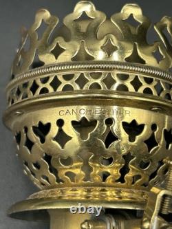Antique/Vintage Canchester Brass Oil Burner. Pat Apd For. Hard To Find. Original