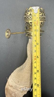 Antique/Vintage Canchester Brass Oil Burner. Pat Apd For. Hard To Find. Original