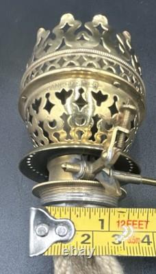 Antique/Vintage Canchester Brass Oil Burner. Pat Apd For. Hard To Find. Original