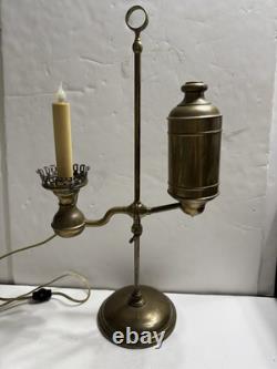Antique Vintage Electric Brass Student Oil Lamp