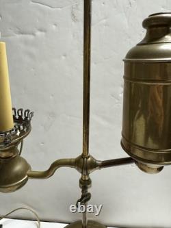 Antique Vintage Electric Brass Student Oil Lamp