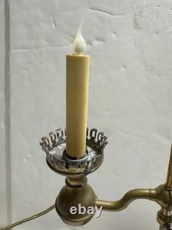 Antique Vintage Electric Brass Student Oil Lamp