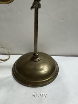 Antique Vintage Electric Brass Student Oil Lamp
