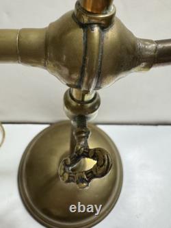 Antique Vintage Electric Brass Student Oil Lamp