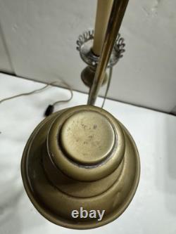 Antique Vintage Electric Brass Student Oil Lamp