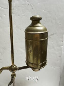 Antique Vintage Electric Brass Student Oil Lamp