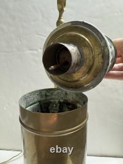 Antique Vintage Electric Brass Student Oil Lamp