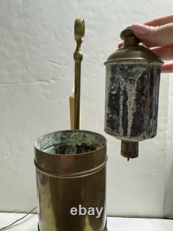 Antique Vintage Electric Brass Student Oil Lamp